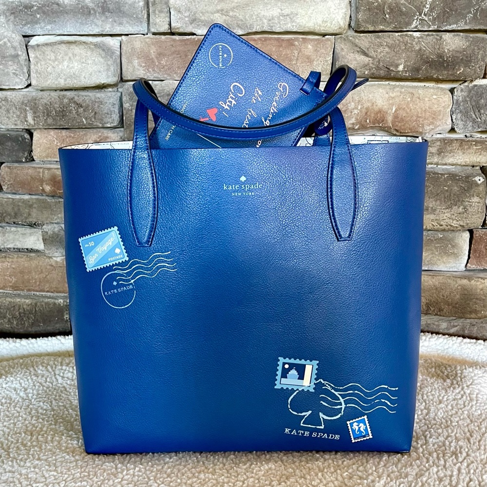 Kate Spade Reversible Beach Tote with Wristlet